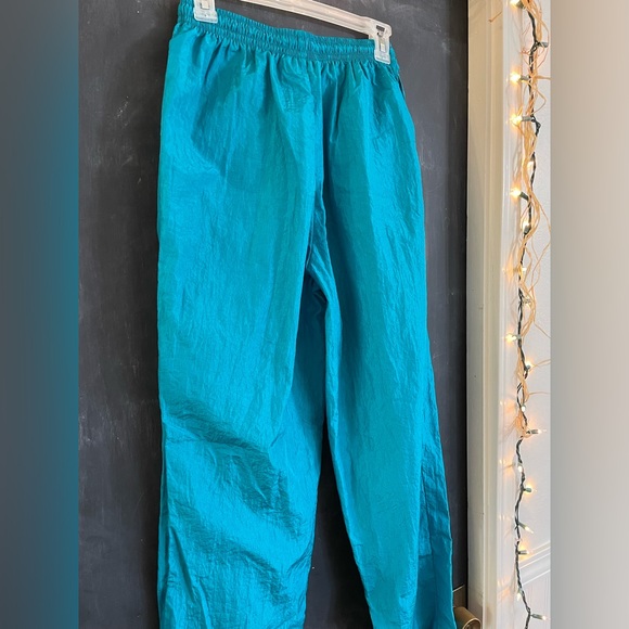 Kristen Blake RetroTrack Pants, Size Medium, Aqua Blue Color - Picture 5 of 8